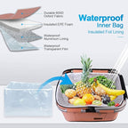 LIQING 35L Large Picnic Basket 2 Layers of Internal Pockets Leak-Proof and Insulated ，Folding with Internal Support for enhansed Stability, Wedding Gifts for Couple(Salmon Color)