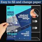 12 Pack 8.5x11 Inch Acrylic Sign Holder Clear Plastic Table Paper Display Stand L-Shape Vertical Menu Holder Stand Picture Photo Flyer Display Stand for Desktop Flyers, Documents, Office, Restaurants