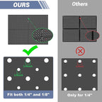 WALMANN 4-Pack 12"x16" Metal Pegboard Panels for Garage, Tool Organizer Pegboard for Pegboard Hooks - Compatible with 1/8" & 1/4" Hooks(Black)