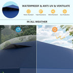 12X12 Pop Up Canopy Tent with 3 Sidewalls,Easy Up Canopy,Commercial Instant Shelter,Heavy Duty One Person Set Up Event Tent,Blue