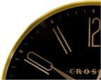 Timelink Crosley Modern Art Deco Alarm Clock for Office, Bedroom, or Desk – Analog Non-Ticking Clock with Easy-to-Read Dial, Gold Metal Frame & Black Face (6-Inch)