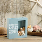 Primitives by Kathy Seashell Holder - Coastal Decor, Glass Display, Treasure Chest, Room and Bedroom Decor