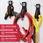 20 Pack Heavy Duty Garage Storage Hooks with Extension Cord Organizer, Solid Steel Wall Mount Hook Set with Anti-Slip Coating Utility J Hooks for Ladders,Bikes,Ropes,Broom,Garden,Yard and Power Tools