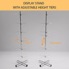 Chrome Rotating Display 6-Tier Retail Rack Heavy-Duty Spinning Retail Display Stand For Malls Showroom Store