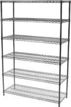 Shelving Inc. 24" d x 30" w x 96" h Chrome Wire Shelving with 6 Tier Shelves, Weight Capacity 800lbs Per Shelf