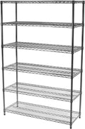Shelving Inc. 24" d x 30" w x 84" h Chrome Wire Shelving with 6 Tier Shelves, Weight Capacity 800lbs Per Shelf