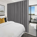 Hiasan Privacy Room Divider Patio Sliding Door Curtain Extra Wide Blackout Thermal Insulated Curtains with Back Tab & Rod Pocket for Bedroom Partition Living Room (120 x 108 Inches, Light Grey)