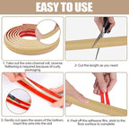 Floor Cord Cover Self Adhesive Cord Hider,3.3FT Cable Management, Extension Strip Protector for Wires, Prevent Cable Trips for Offices, Gyms, Exhibitions Cavity:0.3"(W) x0.28(H) WoodLightyellow