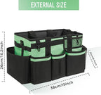 Wearable Cleaning Caddy, Cleaning Caddy Supplies Organizer with Handle & Shoulder Straps for Housekeepers, Under Sink & Car Cleaning Tool Organizers Bag with 4 Foldable Divider (MintGreen)