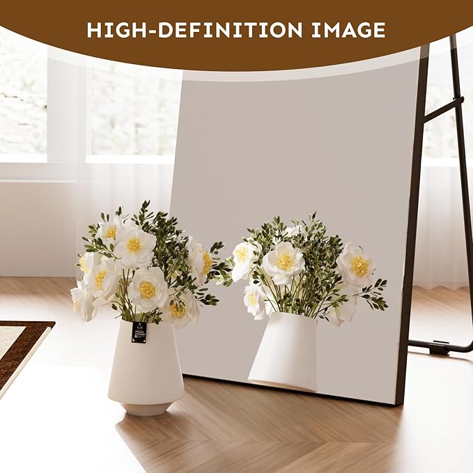 Kosmonia 58x18 Frameless Full Length Silver Coating Mirror w/Distortion Free, HD Reflection &Anti Desilvering, Tempered Glass & Shatter Proof Film Doubling Safety, Easy Setup w/Stand, Wall/Standing