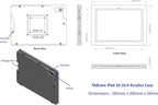 TABcare Anti-Theft Acrylic VESA Enclosure for Apple iPad 10 10.9" 2022, iPad 11" 2025 A16 with Free Wall Mount Kit & 90-Degree Angle USB C Charge Cable (White)