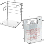Sieral 2 pack Plastic Grocery Bag Holder Stand Chrome T Shirt Rack Fits 11½''W x 6''D x 21''H, plastic bag holder for Kitchen, Retail, Grocery, Shopping, Restaurant, 10.5''W x 13''L x 13.5''H(Silver)