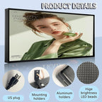 P5 Outdoor Full-Color LED Scrolling Display 65"x34" IP65 Waterproof Programmable LED Sign High Brightness, Smart WiFi and USB Control Commercial Advertising Screen for Video & Image