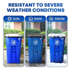 50 Gallon Trash Can, Blue Outdoor Garbage Can, Wheeled Outside Recycling Bin, Outdoor Trash Can with Lid and Wheels, Large Rolling Waste Container for Home, Office, Garage