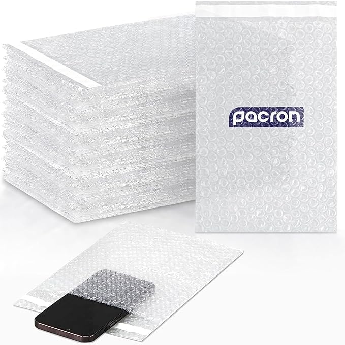 Clear bubble out Bags 8x11.5 Inch Bubble pouches 175/Qty, Self-Sealing clear bubble mailer Bubble bags for Shipping, Packing, Storage, Moving, Bubble Cushioning Wrap Bags for all Fragile China