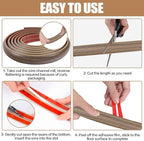 Floor Cord Cover Self Adhesive Cord Hider,3.3FT Cable Management, Extension Strip Protector for Wires, Prevent Cable Trips for Offices, Gyms, Exhibitions Cavity:0.39"(W) x0.27(H) Woodsmokedbrown