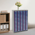 Drawer Storage Cabinet | Storage Cabinet Part Organization Shelves | Bolt and Nut Tool Storage Steel Cabinet | Hardware Organizer and Storage Organization | with Dividers and Labels (Blue)