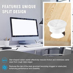 2" White Desk Grommet, JTemgle Flexible Cable Grommet with Bi-Metal Hole Saw Rubber Cable Hole Cover Wire Organizer Caps Desktop Cord Management for Home Office TV Stands Tabletops, 13 Pieces