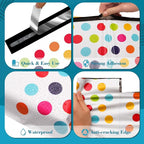 JinRuiKJ Poly Mailers with Handle 10x13 Inch 25 Pcs, Easy to Carry Packaging Bags for Small Business, Thank You Shipping Bags with Self Adhesive Strip, Tearproof and Waterproof - Colorful Polka Dots