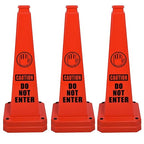 OrangeStar 6-Pack 28" Do Not Enter Cones, Large 4-Sided No Entry Message Safety Cones with Heavy Rubber Base for Indoor Outdoor Use, Traffic Control, Security, Warehouse Safety