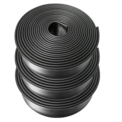 3:1 Ratio Heat Shrink Tubing Roll Adhesive Lined Industrial Marine Grade Dual Wall Heat Shrink Tube Waterproof and Sealed Black (2 inches(50 mm), 30 Feet)