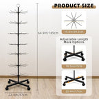 Retail Display Stand, Rotating Display Rack for Earring Keychains Jewelry Vendor Events & Stores, 7 Tier Movable and Adjustable 1 PCS - Black