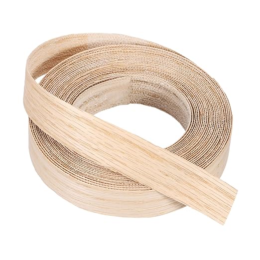 PATIKIL Red Oak Edge Banding, 1 Inch x 25 ft Wood Veneer Tape Pre-glued Flexible Plywood Edge Banding with Hot Melt Adhesive for Furniture Restoration