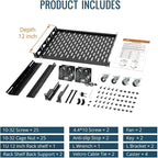 Tecmojo 15U Wall Mount Rack, 23.6 Inch Depth, Holds Up to 176 Lbs, Enclosed Kit for 19 Inch Network, Server and AV Gear, Mesh Door (Elite Collection)