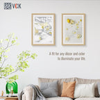 VCK 20x28 Picture Frame Set of 5 - Oak, Natural Solid Wood Poster Frames, Wall Mounting Hanging