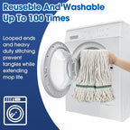 Eccliy 24 Pack Heavy Loop End Cotton String Mop Head Heavy Duty Mop Head Commercial Refills Replacement Bulk for Home Industrial Commercial Floor Cleaning