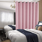 BGment Pink Room Divider Curtain 120 Inch Long - Wide Room Darkening Sliding Door Curtain for Nursery Privacy Themral Insulated Grommet Room Separator Drape, 1 Panel, 100 X 120