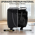 (Large) Fanwoli Reusable Grocery Bag On Wheels with Removable Liner | Wrinkle-Resistant Fabric | Enhanced Stability Wheels & Extended Handle | Foldable Shopping Trolley for Laundry, Carries Up to 130L