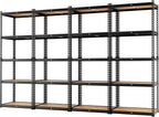 LEVELEVE 5-Tier Heavy Duty Storage Shelving Unit, 2020 lbs Capacity, Adjustable Metal Utility Shelf, 35" L x 16" W x 73" H for Garage, Kitchen, Pantry, Basement, Bathroom, Laundry,4 Pack