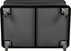 Commercial 20 Bushel Utility Cart with Steel Base, Poly Box Basket Truck, Laundry Cart, and Rolling Trash Bin, 51.5-Inch x 35.5-Inch x 36-Inch, 1000 Pound Weight Capacity, Black