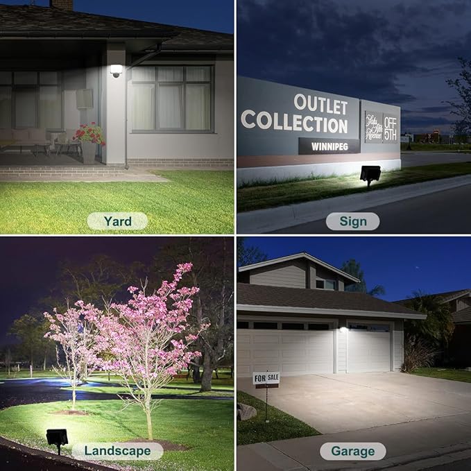 kadision 55W LED Flood Light with Dusk-to-Dawn Photocell, 3000K/4000K/5000K Selectable, 120V 6600lm IP65 Waterproof Knuckle Mount Outdoor Security Lights, ETL Listed