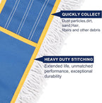 KeFanta 24" Commercial Dust Mop Replacement Heads,3 Pack Reusable Industrial Dust Mop Pads, Washable Cotton Dust Mop Refill for Floor Cleaning & Janitorial Supplies,Only Fits:B0D7MKSZ8N,B0FHHPTZHQ