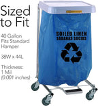 RESILIA Heavy Duty Soiled Linen Bags - Hospital Waste Disposal, Laundry Bag, Trash Liner, Sanitary Storage, OSHA Approved, 40 Gallon - 200 Bags, 38" W x 44" L, 1 Mil, 0.001 Inch, Made in the USA