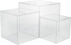 Red Co. Set of 3 Crystal Clear Acrylic Cube Display Nesting Riser Stands with Hollow Bottoms | Transparent