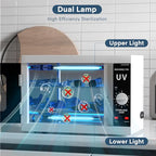 Yofuly Dual Lamp Sterilizer, 12L Large Sterilizer for Nail Tools, Multi-Functional Nail Cleaning Box, Large Capacity Cleaning Cabinet for Home Use, Barbers, Beauty Salons, and Spas