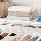 8 Pack Clear Acrylic Shelf Dividers for Closet Shelf Organizer of Bedroom Kitchen Office Bathroom Organizer for Clothes Books Hats and Handbags