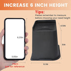 Bed Risers 2 inch, 3 inch, 4 inch, 6 inch or 8 inch Heavy Duty Furniture Risers, Up to 6000 Lbs L Shaped Design Bed Lifts Blocks for Couch Desk Sofa Table (Black, 6 Inch 6 Pack)