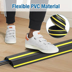 Eapele 10 ft Floor Cable Cover Protector, Heavy Duty PVC Duct Easy to Unroll, Prevent Trip Hazard for Outdoor Settings (2pcs)