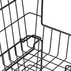 TRINITY 2-Pack Stackable Metal Wire Storage Baskets With Handles, Black, 14 Inches