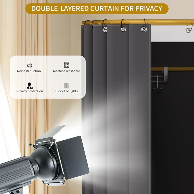 JVVMNJLK Clothing Store Fitting Room Divider, Portable Changing Room, Privacy Protection Movable Dressing Room Divider with Shading Curtain, Temporary Wall Portable Changing Room Partition
