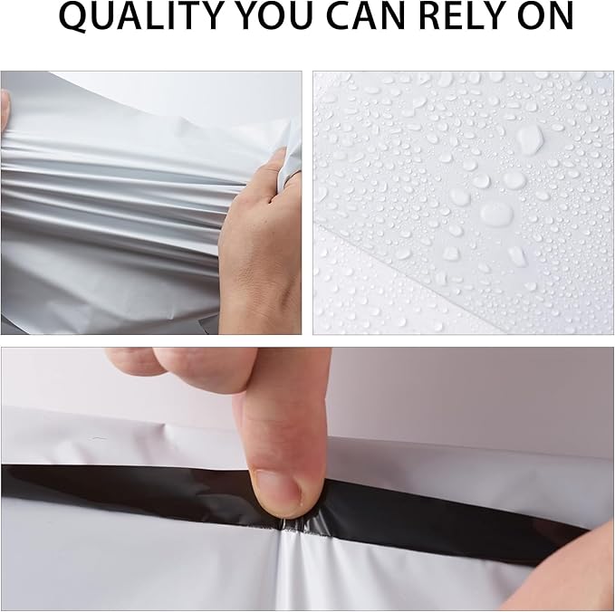 Poly Mailers Bags 4x6 5x7 9x12 10x13 12x15.5 12x16 14.5x19 19x24 24x24 26x26 26x32 Inch Premium Envelopes Shipping Bag, Self-Seal, Waterproof, Privacy Opaque, Mailing Packaging Bags