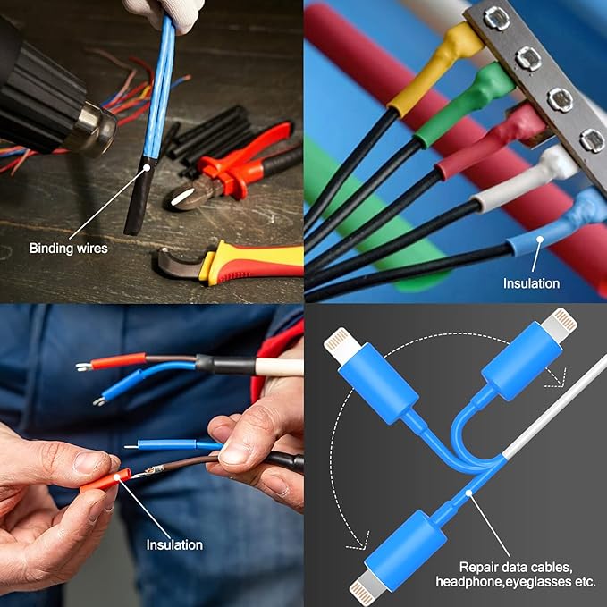 Chanzon 2:1 Ratio 9/64" (3.5mm) Heat Shrink Tubing 8Ft Roll (2.5M Total Length) White Polyolefin Sleeving Wrap Shrinking 2 to 1 1pcs