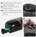 AIKE Wall Mount Automatic Soap Dispenser for Liquid Soap Battery Operated Black, Model AK1216