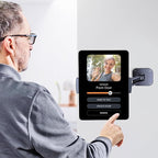 Extended Version Tablet Wall Mount Holder, 15" Aluminium Wall Mount for IPad with 360° Adjustable Rotating Base for iPad Pro Air Mini, Galaxy Tab, All 4.7-13" Phones and Tablets (Long Style)