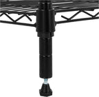 Amazon Basics 4-Shelf Adjustable Heavy Duty Steel Wire Rack Storage Shelving Organizer for Kitchen, Garage, 36" L x 14" W x 54" H, Black