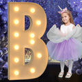 Marquee Letters 4 Feet Tall, 4FT Large Light up Letters B, Big Sign B with Warm White Light for Birthday Wedding Proposal Engagement Graduation Party Backdrop Decorations